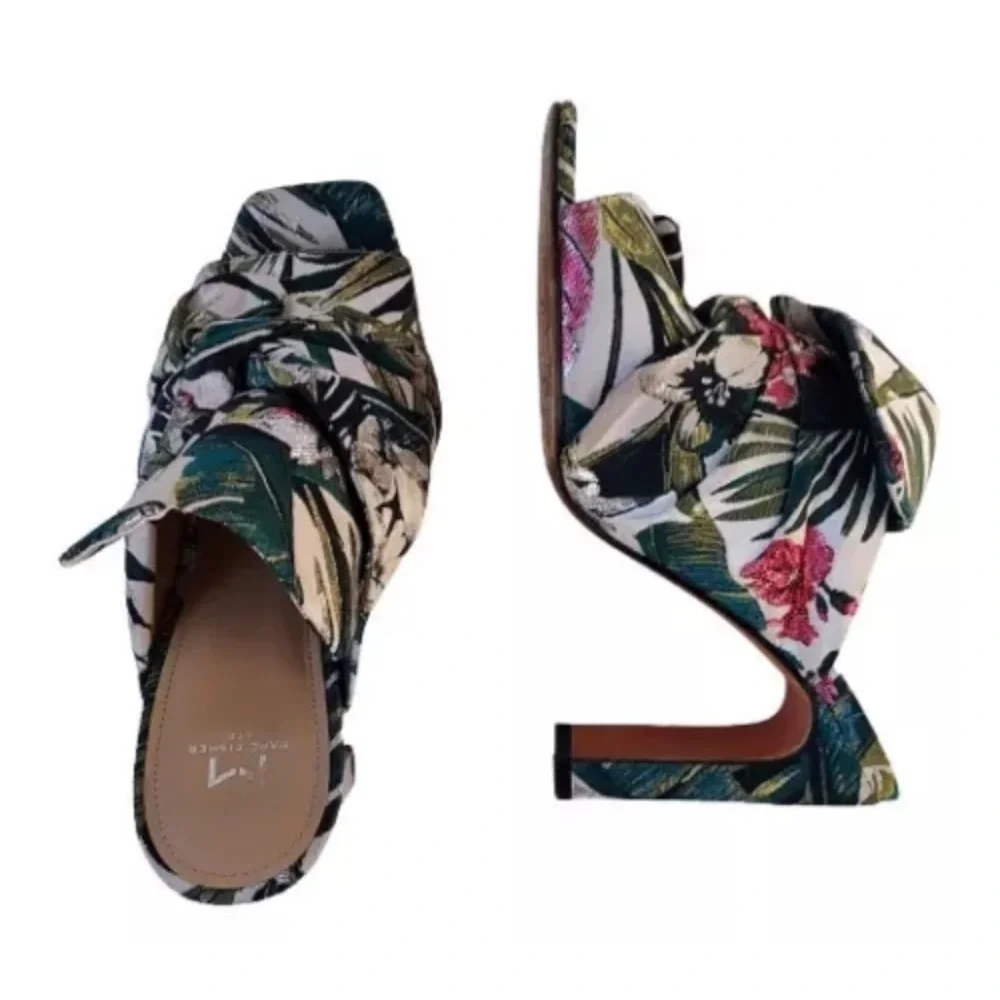 Marc Fisher Floral Brocade open toe heel - Picture 2 of 8